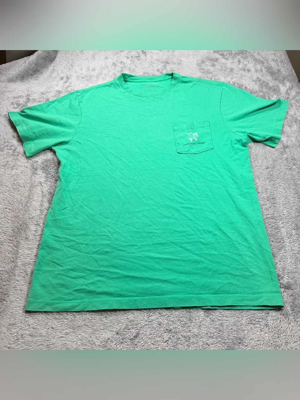 Vineyard Vines Men's Short-Sleeve Pocket Tee in Teal 243